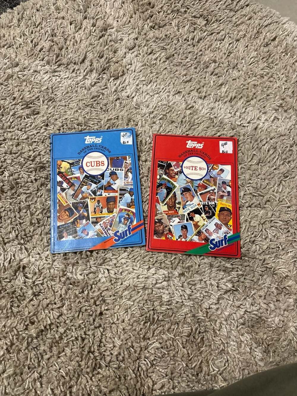 1987 Topps Surf Detergent Cubs & White Sox Baseball Card Booklets Set of 2